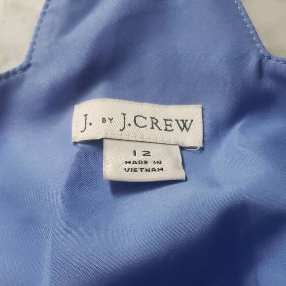 J.Crew Mercantile Blue Scallop Edge Tank Top Size 12 - Picture 6 of 9